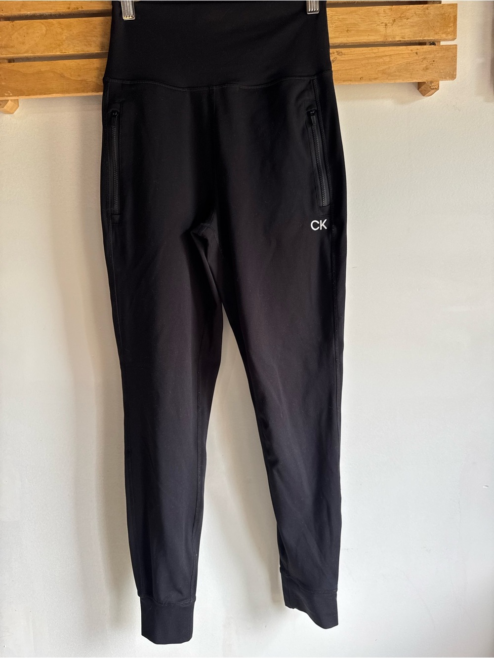 Calvin Klein Black Active Leggings with Zip Pockets
